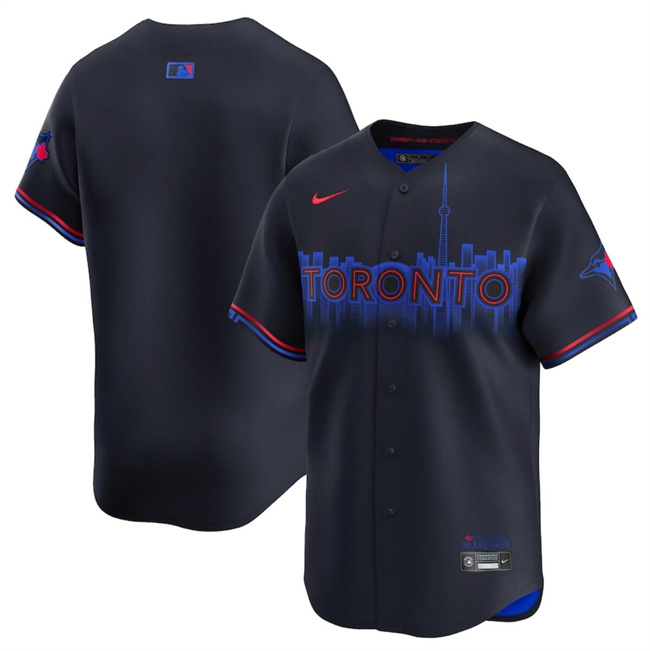 Personalized Men’s Toronto Blue Jays Blank Black 2024 City Connect Limited Stitched Baseball Jersey