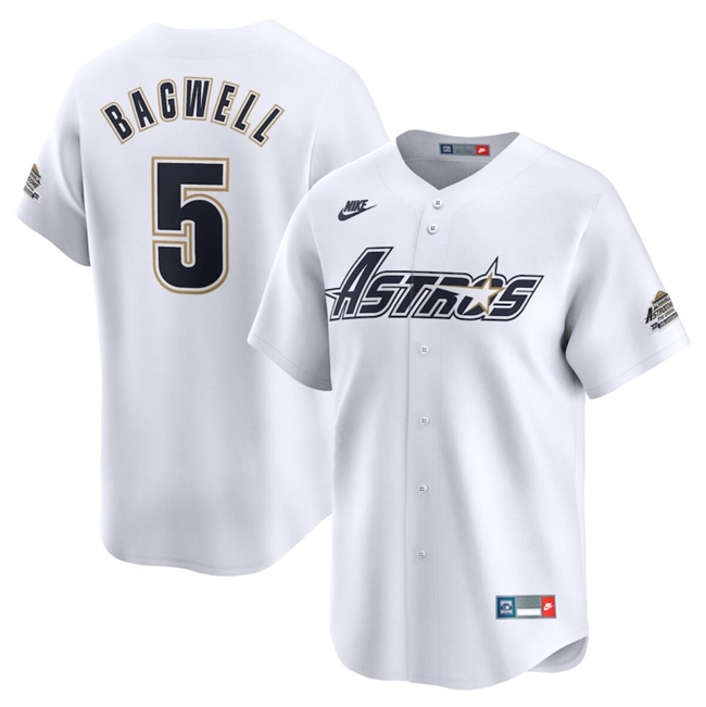 Personalized Men’s Houston Astros #5 Jeff Bagwell Cream Cooperstown Collection Limited Stitched Baseball Jersey