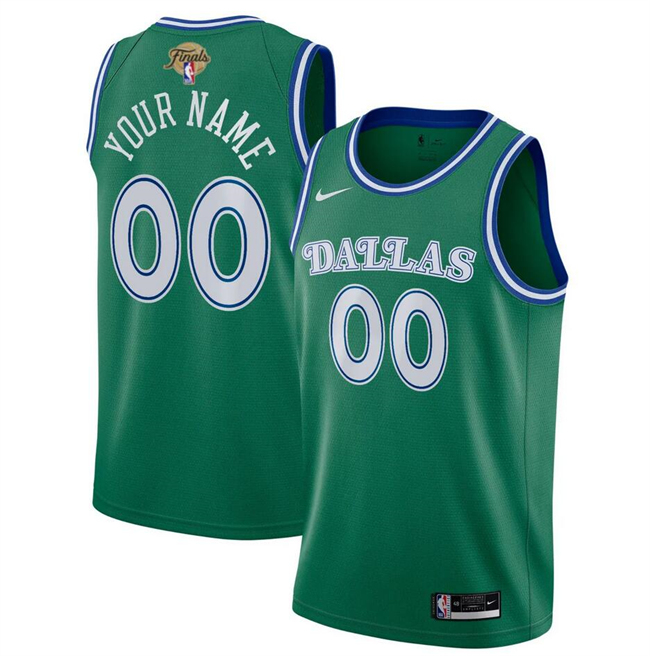 Personalized Men’s Dallas Mavericks Actve Player Green 2024 Finals Classic Edition Stitched Basketball Jersey
