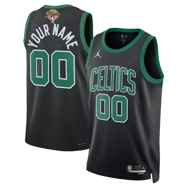 Personalized Men’s Boston Celtics Active Player Black 2024 Finals Statement Edition Stitched Basketball Jersey