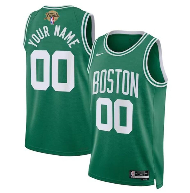 Personalized Men’s Boston Celtics Active Player Kelly Green 2024 Finals Icon Edition Stitched Basketball Jersey