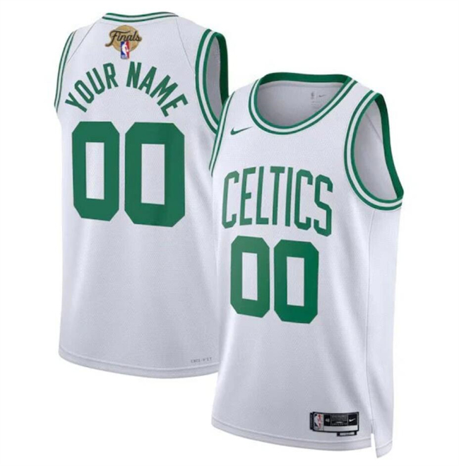 Personalized Men’s Boston Celtics Active Player White 2024 Finals Association Edition Stitched Basketball Jersey