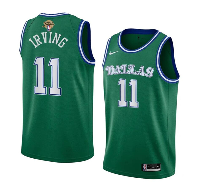 Personalized Men’s Dallas Mavericks #11 Kyrie Irving Green 2024 Finals Classic Edition Stitched Basketball Jersey