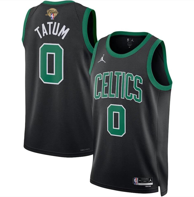 Personalized Men’s Boston Celtics #0 Jayson Tatum Black 2024 Finals Statement Edition Stitched Basketball Jersey