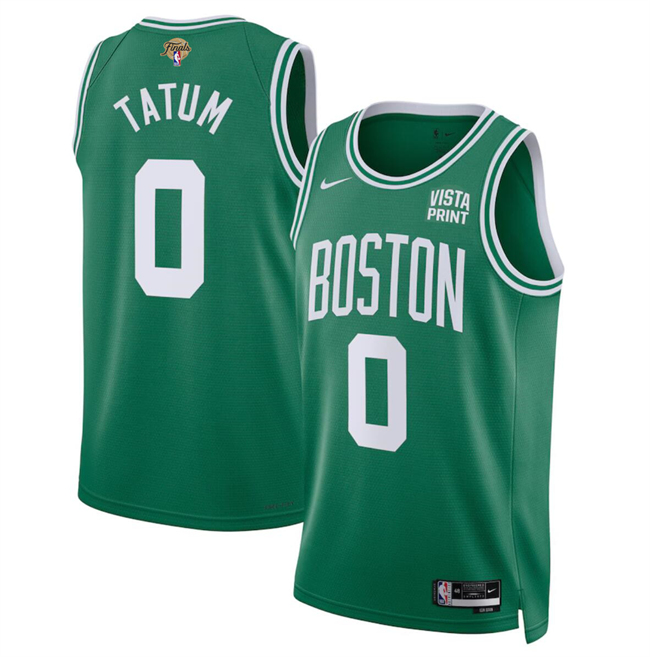 Personalized Men’s Boston Celtics #0 Jayson Tatum Kelly Green 2024 Finals Icon Edition Stitched Basketball Jersey