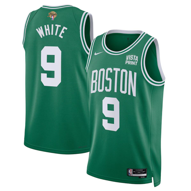 Personalized Men’s Boston Celtics #9 Derrick White Kelly Green 2024 Finals Icon Edition Stitched Basketball Jersey