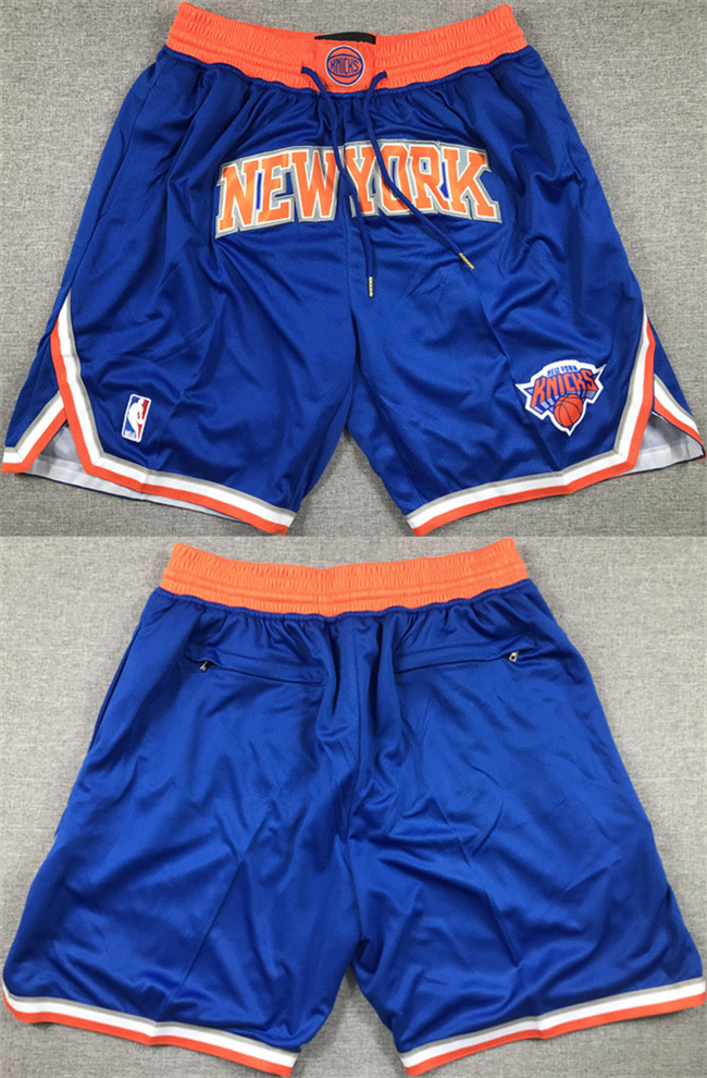 Personalized Men’s New Yok Knicks Royal Shorts (Run Small)