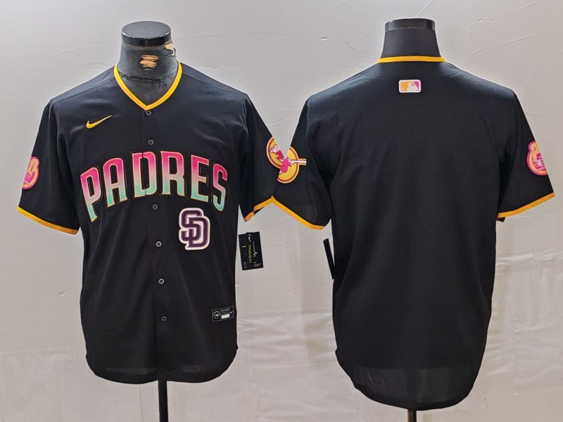 Personalized Men’s San Diego Padres Blank Black Cool Base Stitched Baseball Jerseys