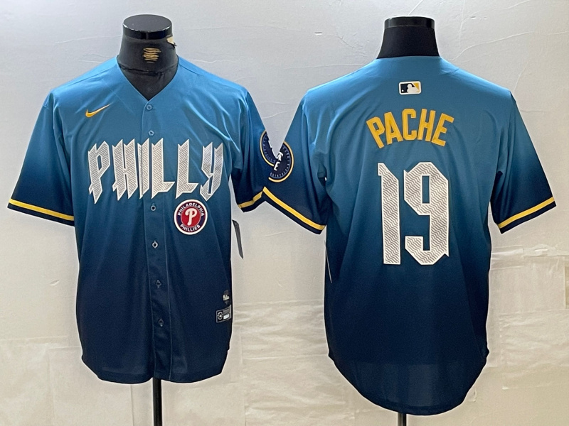 Personalized Men’s Philadelphia Phillies Blue 2024 City Connect Limited Stitched Jersey