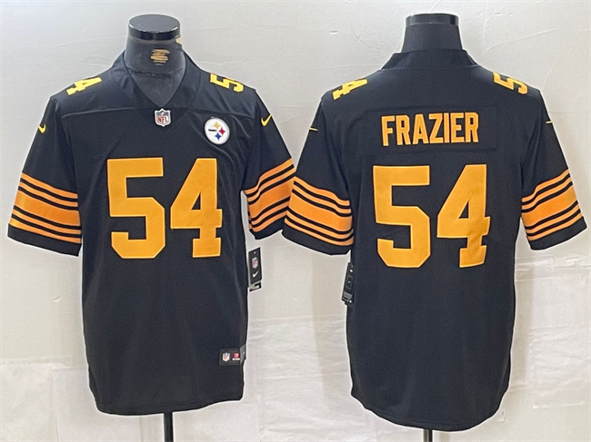 Personalized Men’s Pittsburgh Steelers #54 Zach Frazier Black Color Rush Untouchable Limited Stitched Jersey