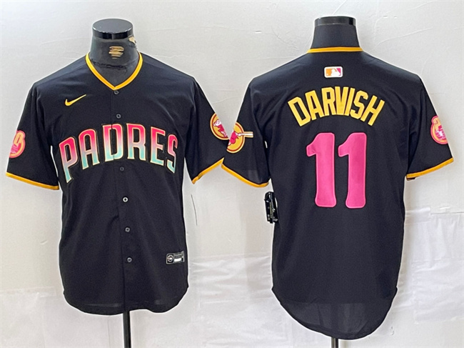 Personalized Men’s San Diego Padres #11 Yu Darvish Black Cool Base Stitched Baseball Jersey