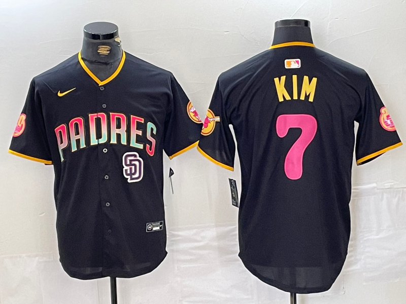 Personalized Men’s San Diego Padres #7 Ha-Seong Kim Black Cool Base Stitched Baseball Jerseys