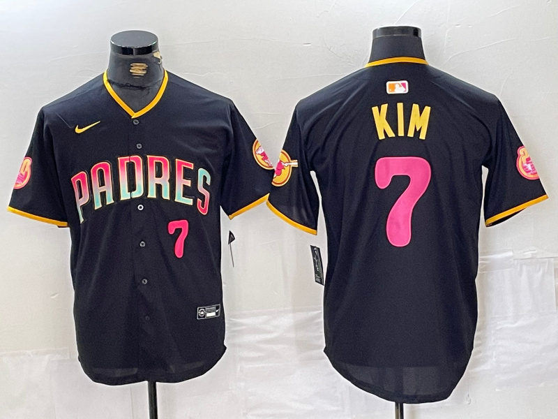 Personalized Men’s San Diego Padres #7 Ha-Seong Kim Black Cool Base Stitched Baseball Jerseys