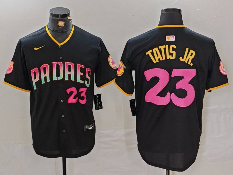 Personalized Men’s San Diego Padres #23 Fernando Tatis Jr. Black Cool Base Stitched Baseball Jerseys