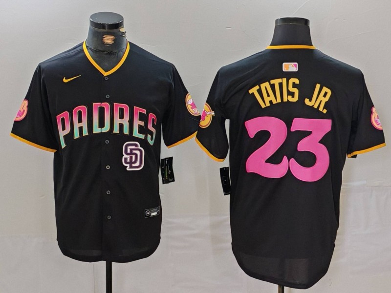 Personalized Men’s San Diego Padres #23 Fernando Tatis Jr. Black Cool Base Stitched Baseball Jerseys