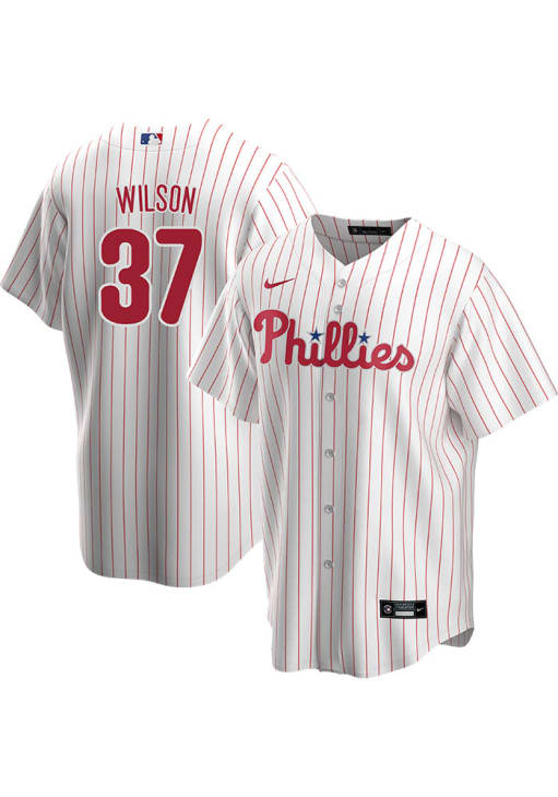 Personalized Men’s Philadelphia Phillies #37 Wes Wilson White Jerseys