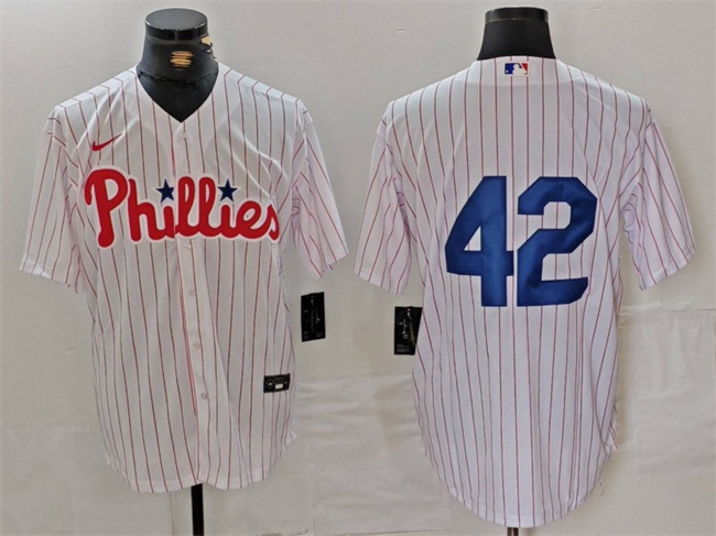 Personalized Men’s Philadelphia Phillies #42 Jackie Robinson White Cool Base Stitched Jersey