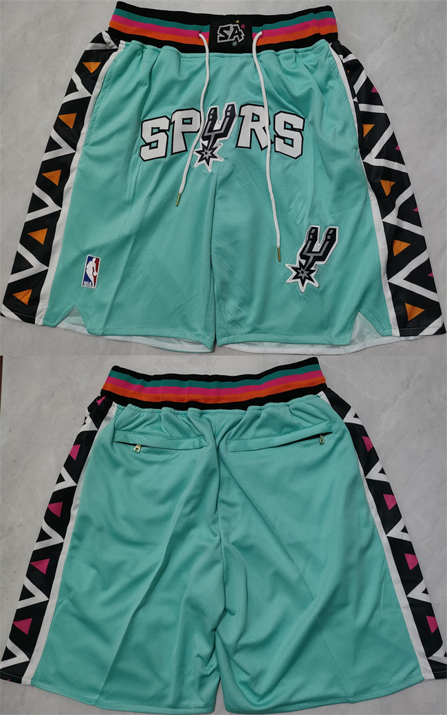 Personalized Men’s San Antonio Spurs Teal City Edition Shorts (Run Small)