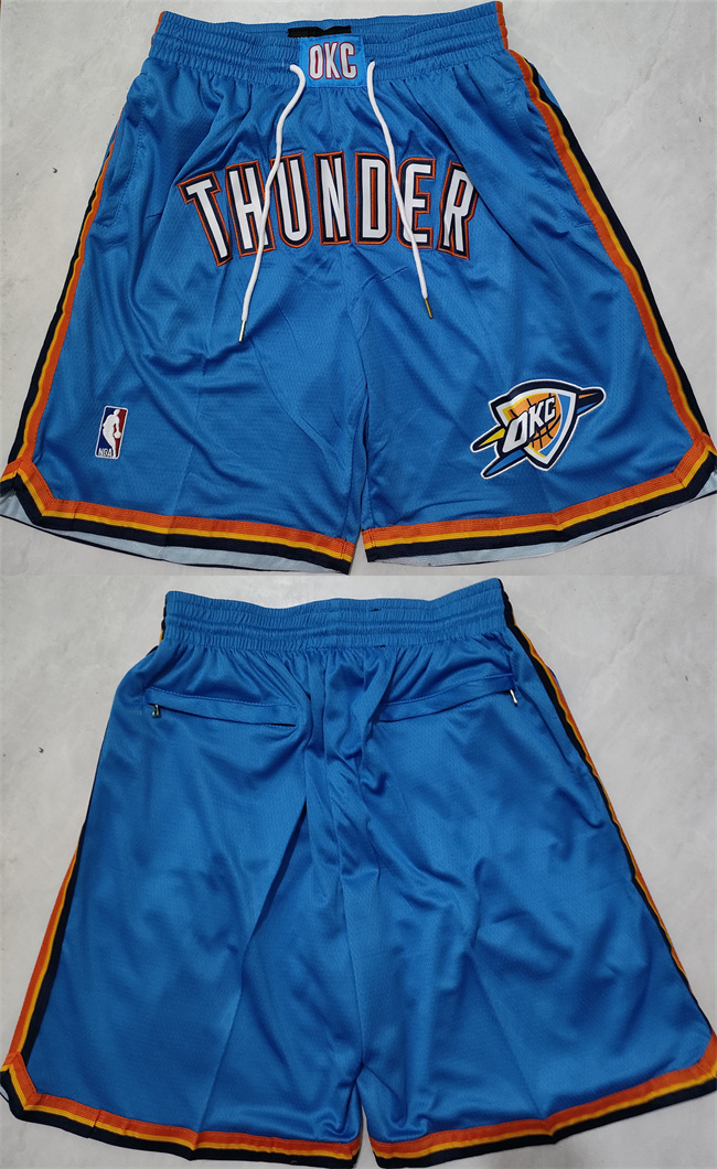Personalized Men’s Oklahoma City Thunder Blue Shorts (Run Small)