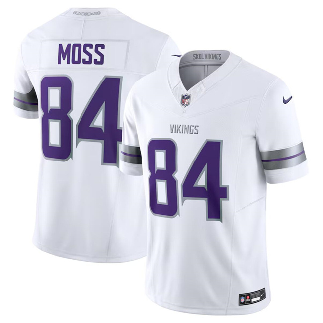 Personalized Youth Minnesota Vikings #84 Randy Moss White F.U.S.E. Winter Warrior Limited Stitched Jersey