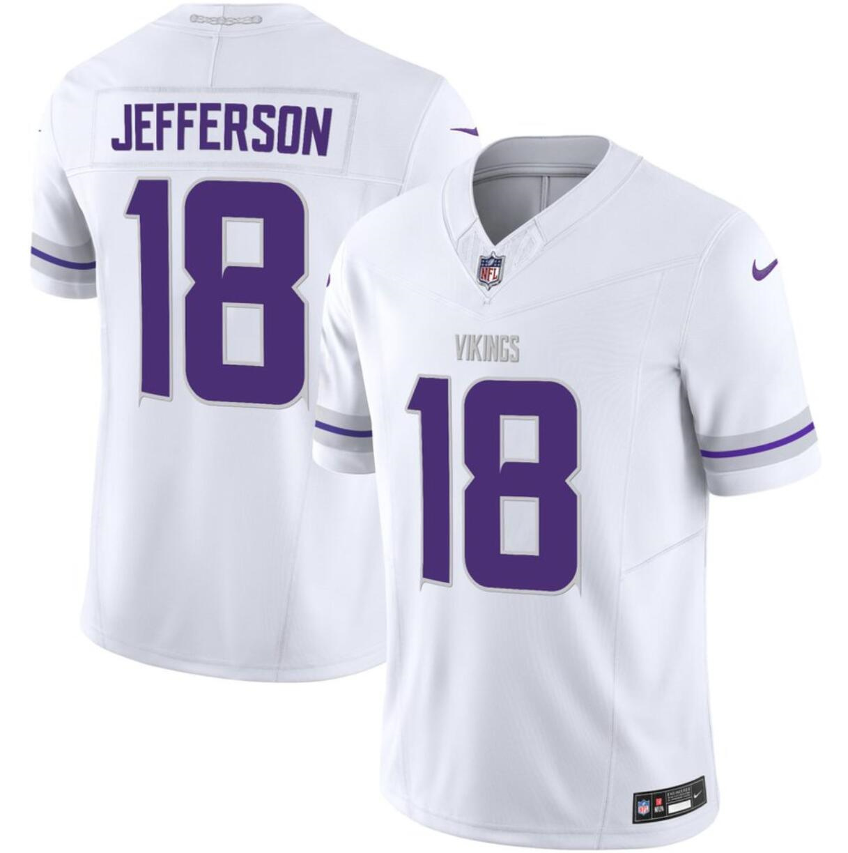 Personalized Men’s Minnesota Vikings Active Player White F.U.S.E. Untouchable Limited Stitched Jersey