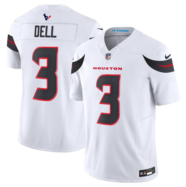 Personalized Men’s Houston Texans #3 Tank Dell White 2024 F.U.S.E. Limited Stitched Jersey