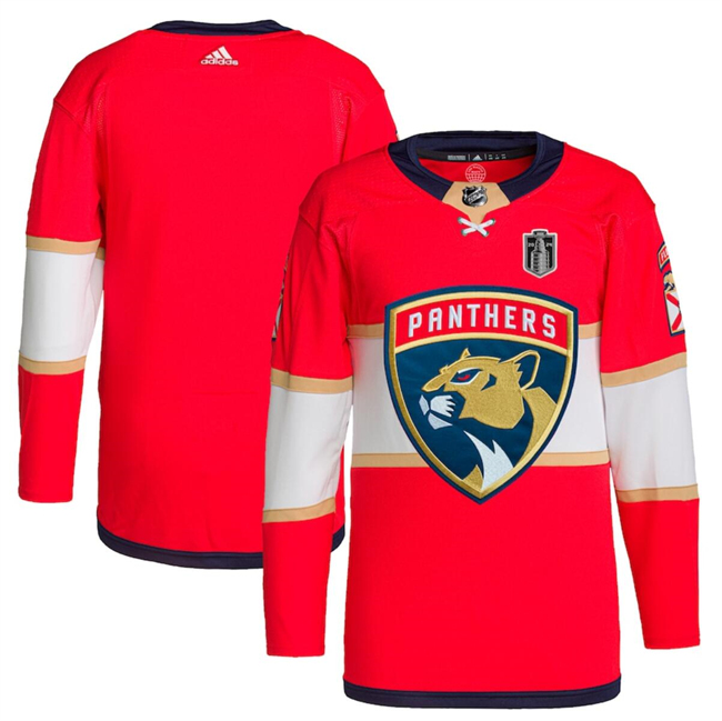 Personalized Men’s Florida Panthers Blank Red 2024 Stanley Cup Final Patch Stitched Jersey