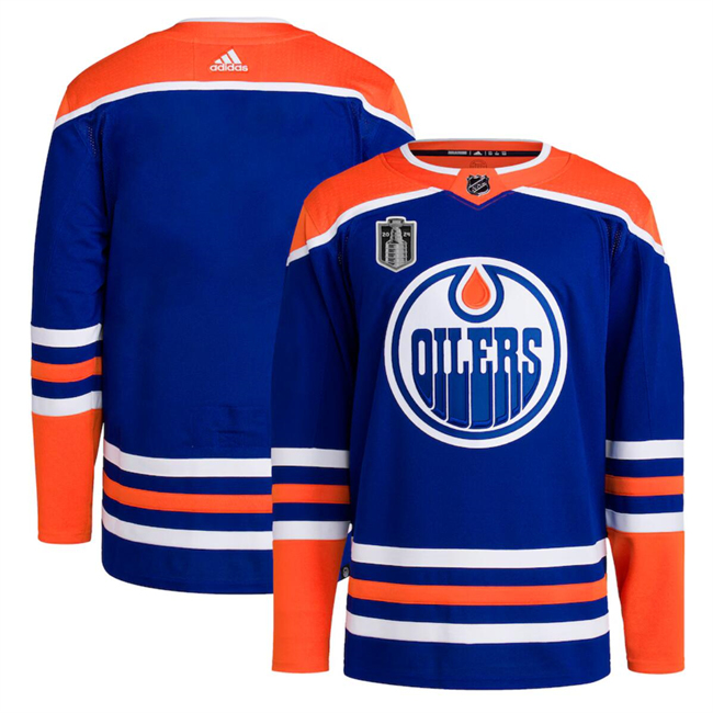 Personalized Men’s Edmonton Oilers Blank Royal 2024 Stanley Cup Final Patch Stitched Jersey