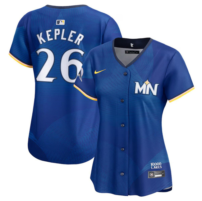 Personalized Women’s Minnesota Twins #26 Max Kepler Royal 2024 City Connect Limited Stitched Baseball Jersey(Run Small)