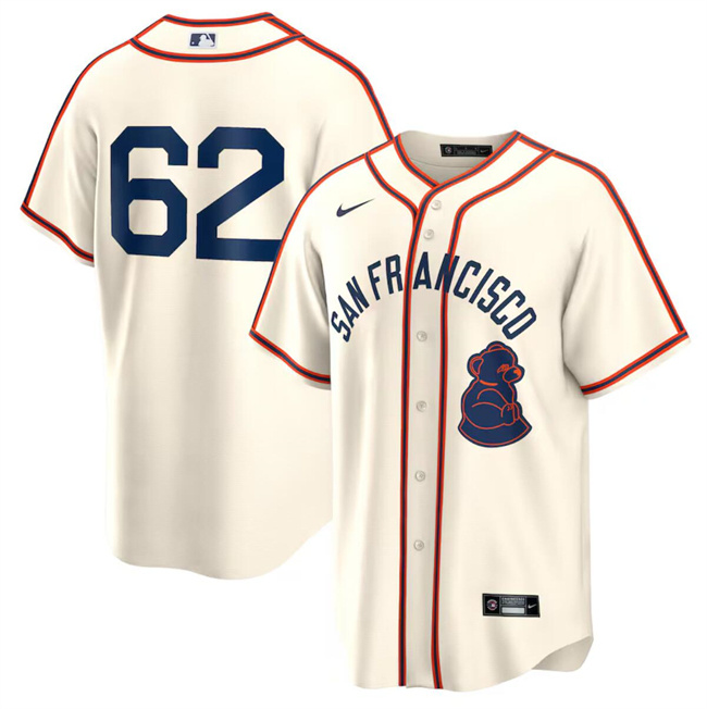 Personalized Men’s San Francisco Giants #62 Logan Webb Cream 2024 Rickwood Classic Stitched Baseball Jersey