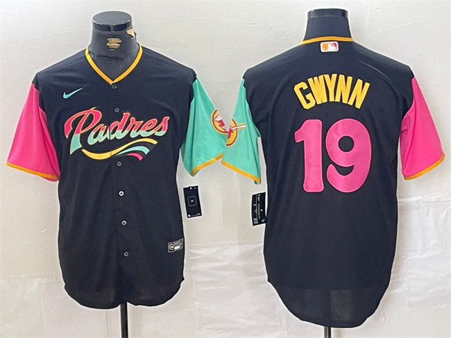 Personalized Men’s San Diego Padres #19 Tony Gwynn Black City Connect Cool Base Stitched Baseball Jersey