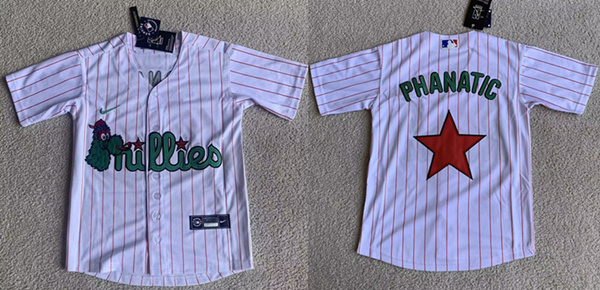 Personalized Men’s Philadelphia Phillies White Stitched Jersey