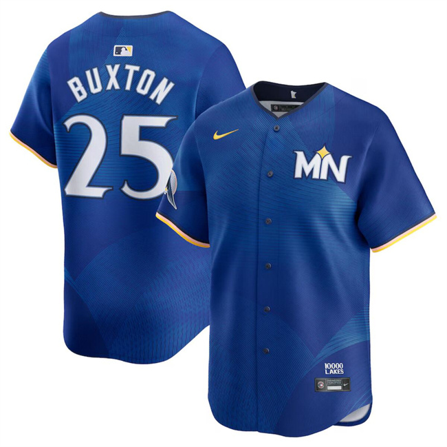 Personalized Men’s Minnesota Twins #25 Byron Buxton Royal 2024 City Connect Limited Stitched Baseball Jersey