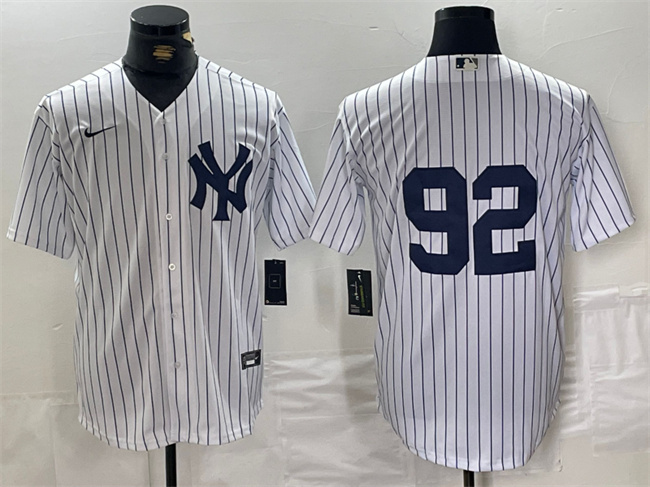 Personalized Men’s New York Yankees #92 Matt Krook White Cool Base Stitched Baseball Jersey