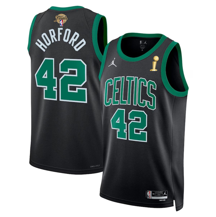 Personalized Men’s Boston Celtics #42 Al Horford Black 2024 Finals Champions Statement Edition Stitched Basketball Jersey