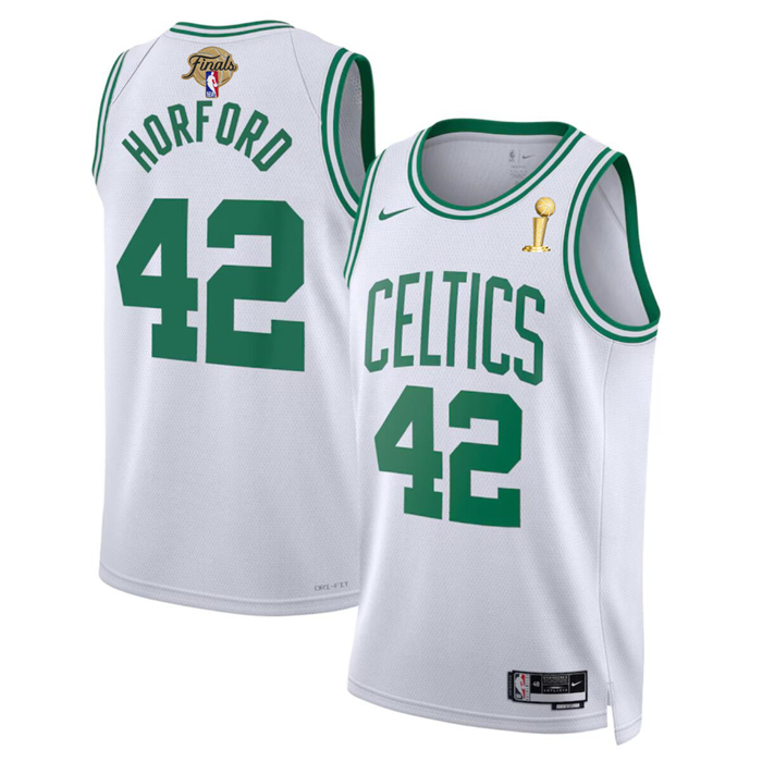 Personalized Men’s Boston Celtics #42 Al Horford White 2024 Finals Champions Association Edition Stitched Basketball Jersey