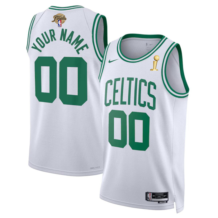 Personalized Men’s Boston Celtics Active Player White 2024 Finals Champions Association Edition Stitched Basketball Jersey