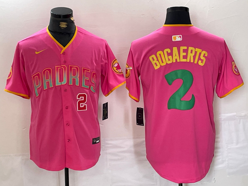 Personalized Men’s San Diego Padres #2 Xander Bogaerts Pink Cool Base Stitched Baseball Jerseys