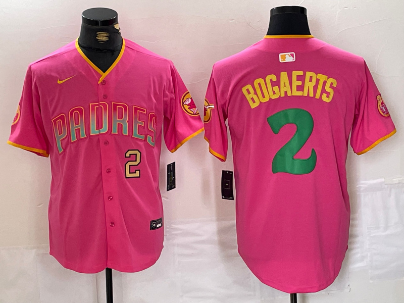 Personalized Men’s San Diego Padres #2 Xander Bogaerts Pink Cool Base Stitched Baseball Jerseys