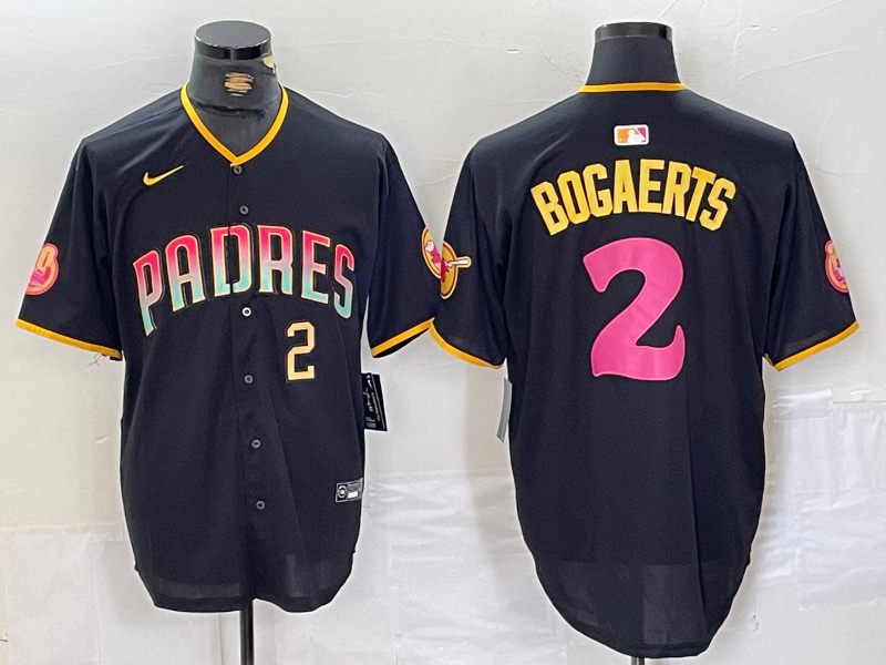 Personalized men’s san diego padres #2 xander bogaerts black cool base stitched baseball jersey