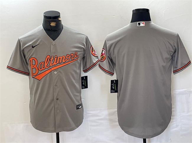 Personalized Men’s Baltimore Orioles Blank Gray Cool Base Stitched Jersey