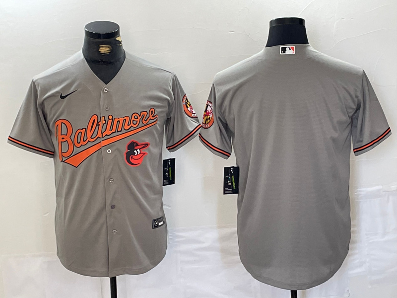 Personalized Men’s Baltimore Orioles Blank Gray Cool Base Stitched Jerseys