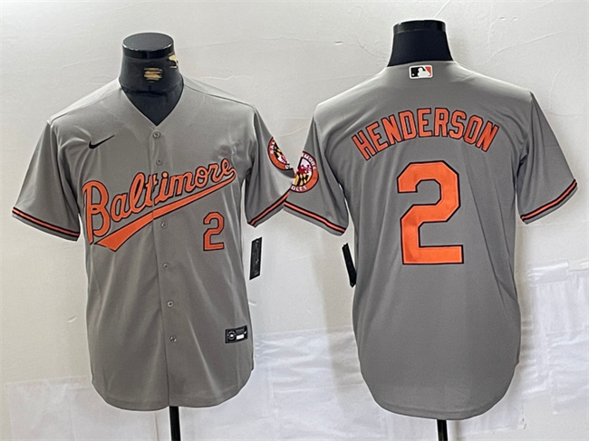 Personalized Men’s Baltimore Orioles #2 Gunnar Henderson Gray Cool Base Stitched Jersey
