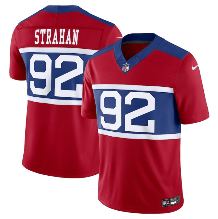 Personalized Youth New York Giants #92 Michael Strahan Century Red Alternate F.U.S.E. Limited Stitched Football Jersey