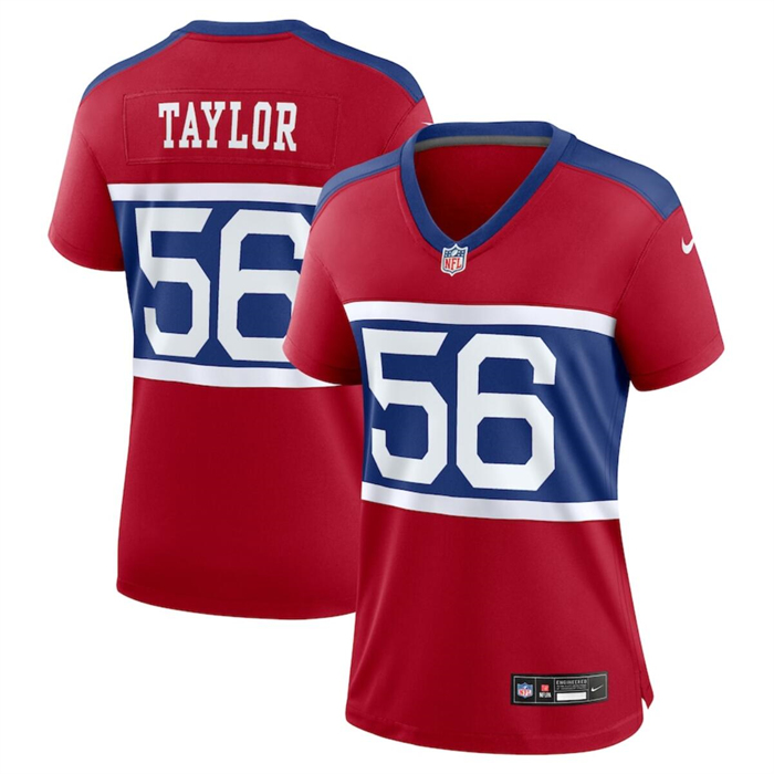 Personalized Women’s New York Giants #56 Lawrence Taylor Century Red Alternate Limited Stitched Football Jersey(Run Small)