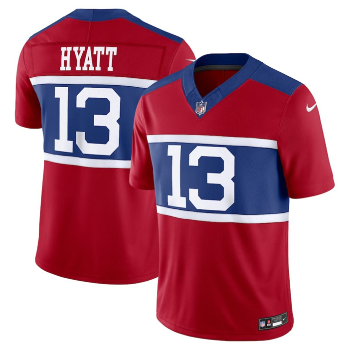 Personalized Men’s New York Giants #13 Jalin Hyatt Century Red Alternate F.U.S.E. Limited Stitched Football Jersey