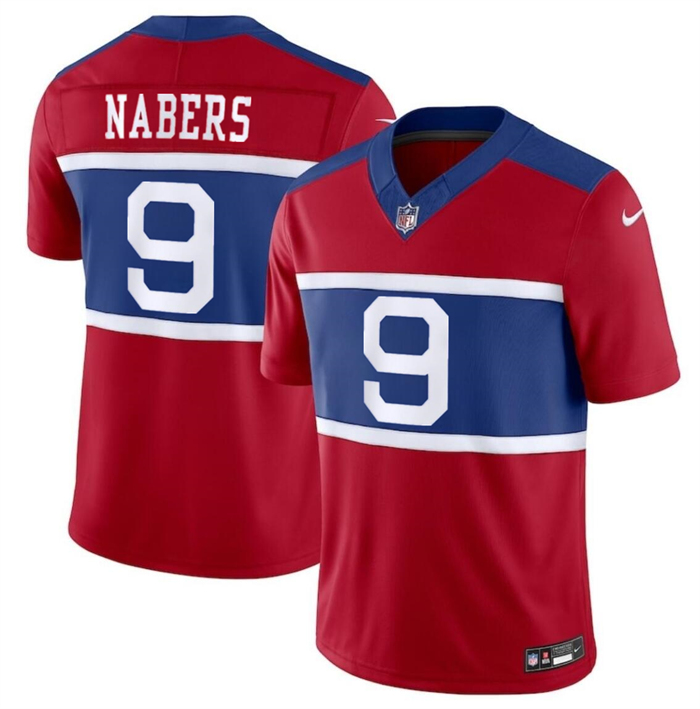 Personalized Men’s New York Giants #9 Malik Nabers Century Red Alternate F.U.S.E. Limited Stitched Football Jersey