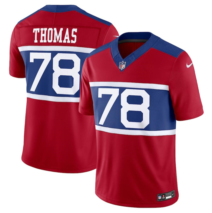 Personalized Men’s New York Giants #78 Andrew Thomas Century Red Alternate F.U.S.E. Limited Stitched Football Jersey