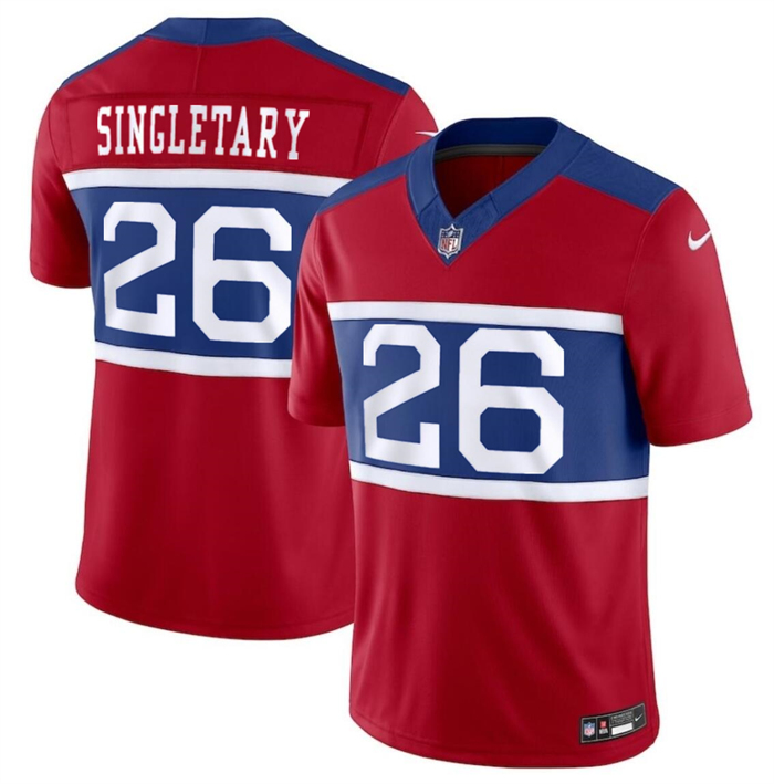 Personalized Men’s New York Giants #26 Devin Singletary Century Red Alternate F.U.S.E. Limited Stitched Football Jersey