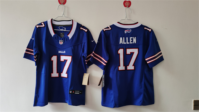 Personalized Youth Buffalo Bills #17 Josh Allen Blue 2024 F.U.S.E. Untouchable Limited Stitched Football Jersey